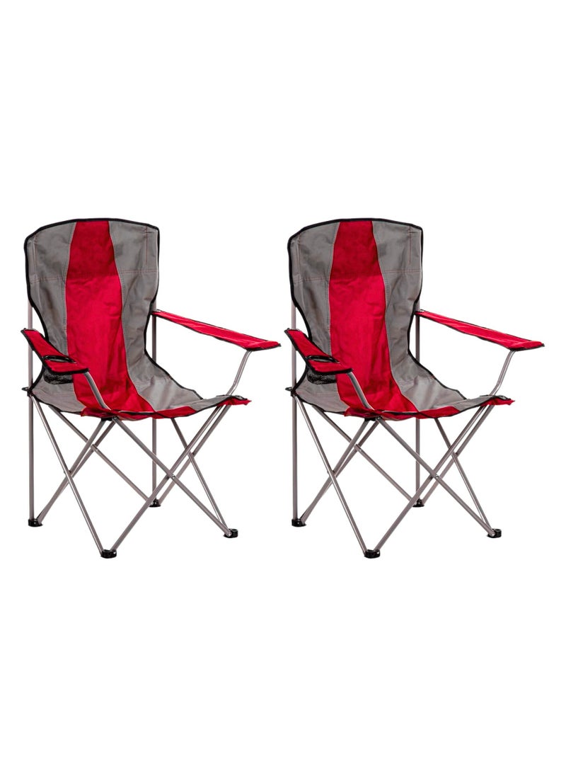 VIO 2 PCS Outdoor Camping Chair Durable Sturdy Foldable Portable Chair with Bag for Outdoor Beach Pool Picnic Travel Fishing Lawn Patio 50 50 75CM Load Limit 85 KG 2 Pack  - Image 1