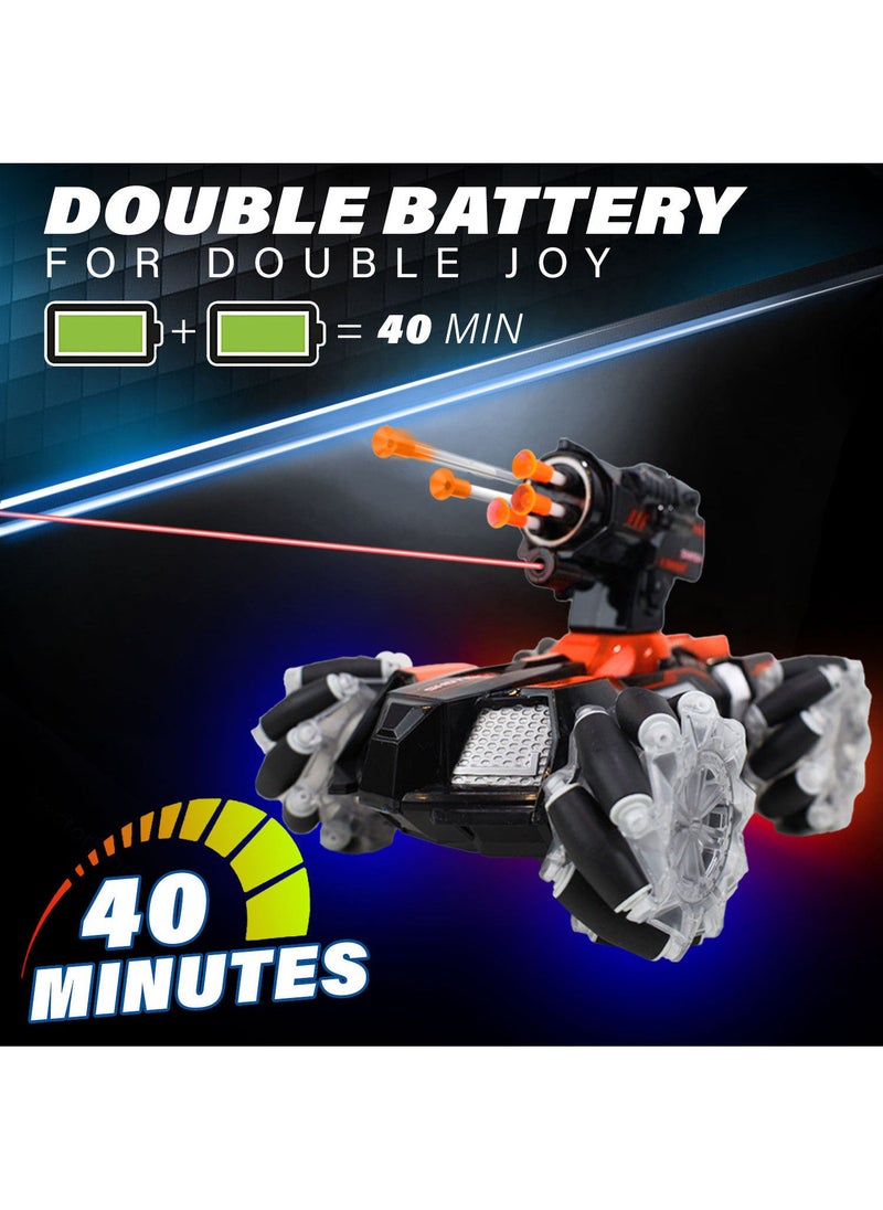 KIDWALA Remote Control Tank with Shooting 180° Rotating Shooting & 360° Rotating Vehicle 2.4Gz Remote Control Toys for Boys - Image 2