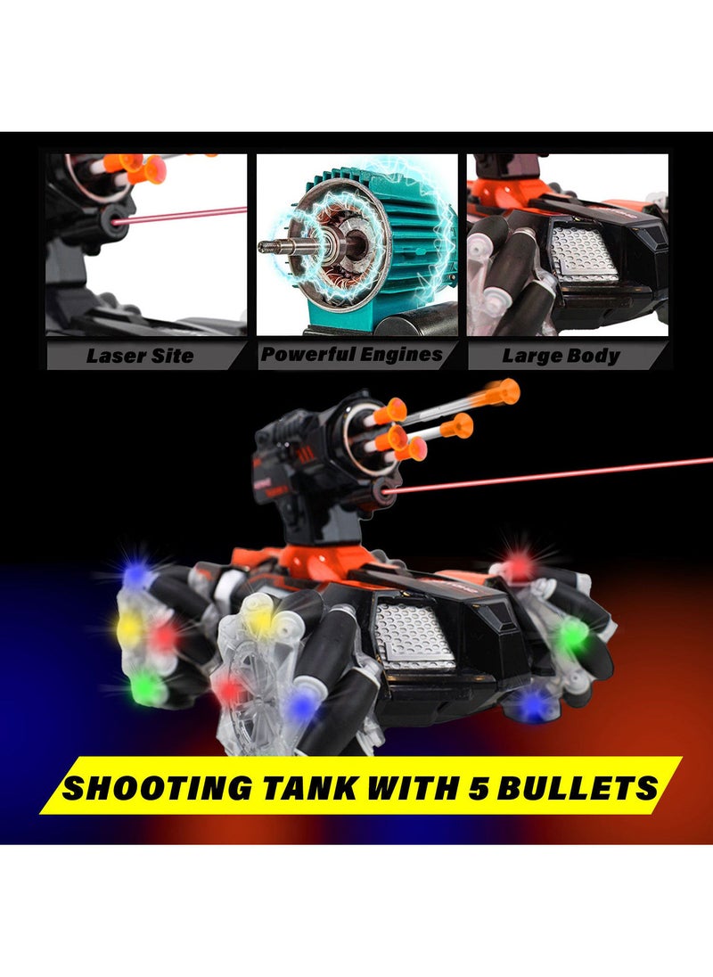 KIDWALA Remote Control Tank with Shooting 180° Rotating Shooting & 360° Rotating Vehicle 2.4Gz Remote Control Toys for Boys - Image 3