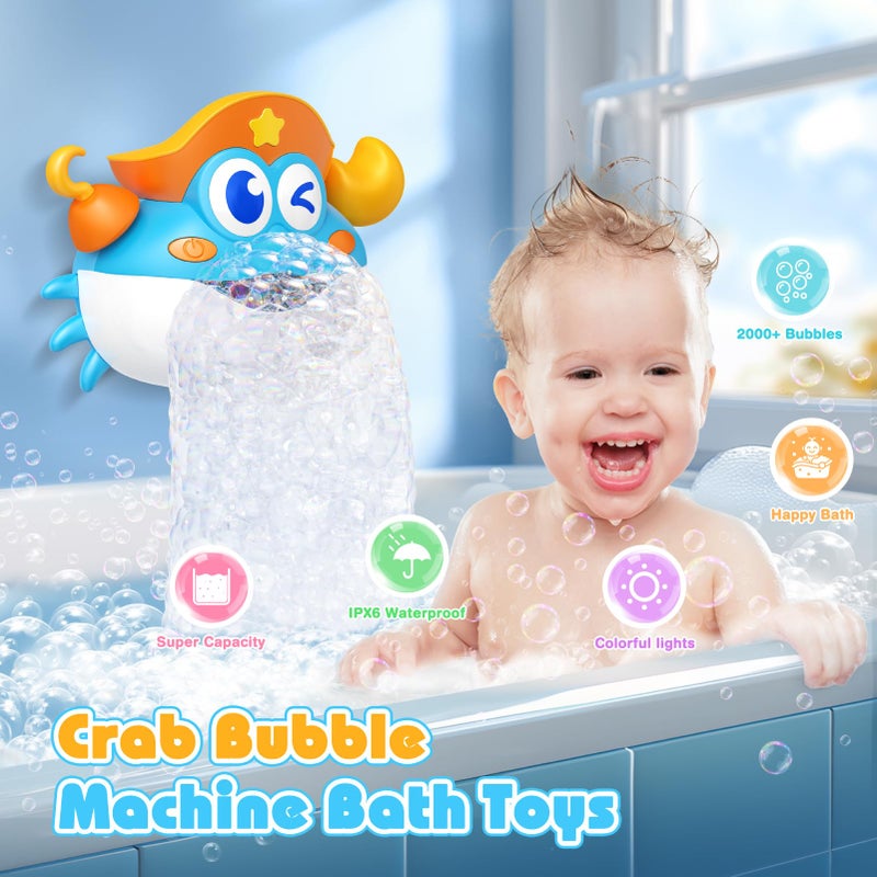 Puidapo Bath Toys,Light Up Baby Bath Toys Bath Bubble Machine with Colourful RGB Light Great Birthday for Toddler Boys and Girls Tub Toy for Kids Ages 1-3 4-8 - Image 3