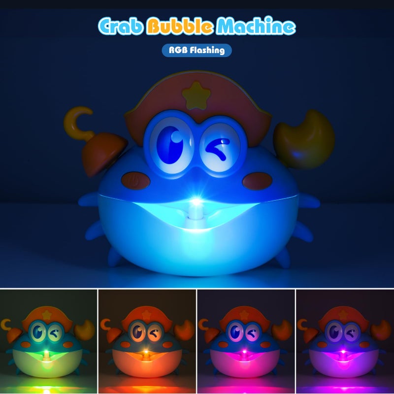 Puidapo Bath Toys,Light Up Baby Bath Toys Bath Bubble Machine with Colourful RGB Light Great Birthday for Toddler Boys and Girls Tub Toy for Kids Ages 1-3 4-8 - Image 2