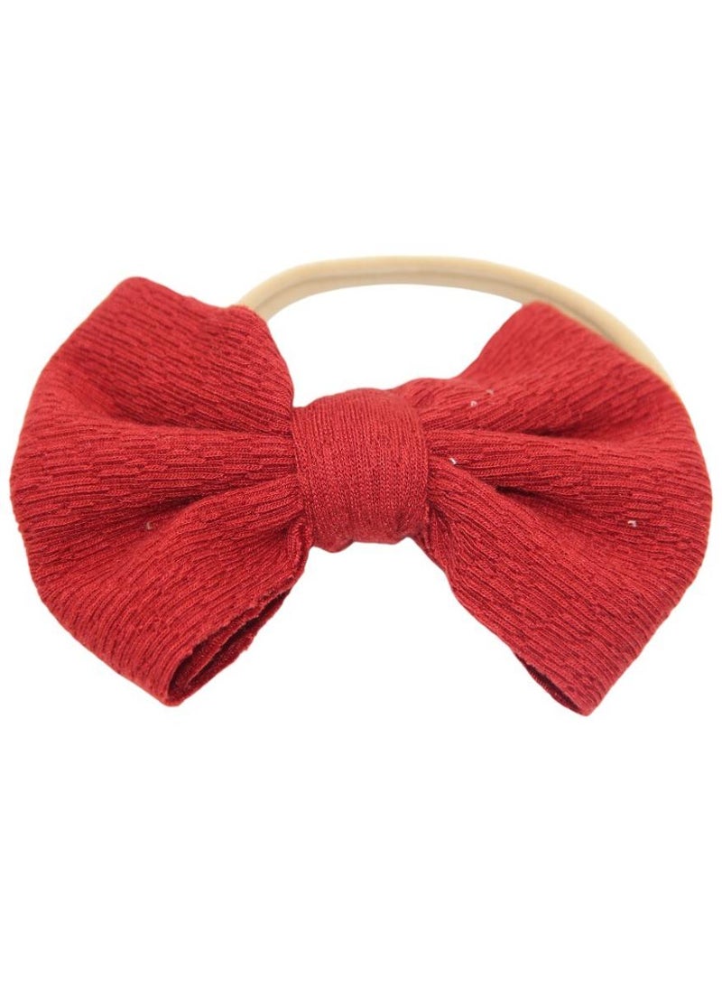 D'Daniela Aisha Glasses and Bow Barrette Ponytail Set For Babies and Girls - Burgundy - Image 2