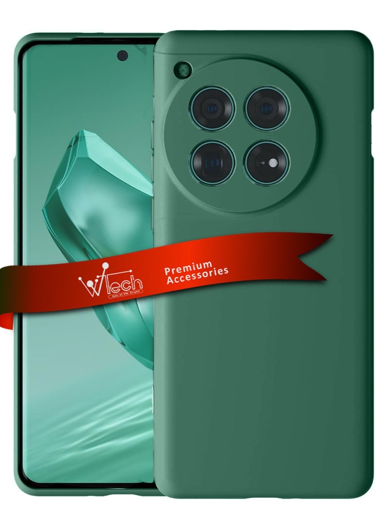 Wtech Soft Liquid Silicone Case Cover For OnePlus 12 5G 2023 Dark Green - Image 1