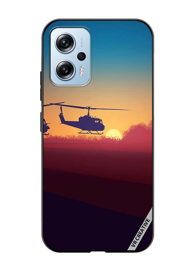 VR CREATIVE Protective Case Cover For Xiaomi Poco X4 GT Military Choppers Design Multicolour - Image 1