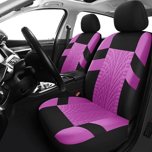VarCozy Car Seat Covers Full Set, Front & Split Rear Bench for Car, Universal Cloth SUV, Sedan, Van, Automotive Interior Covers, Airbag Compatible - Image 2
