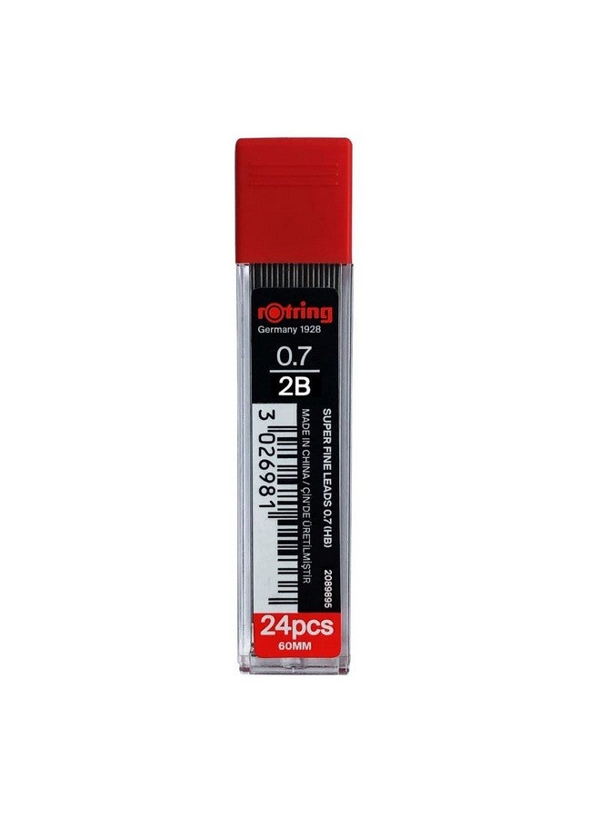 Rotring 0.7Mm 2B Super Polymer Pencil Lead - Pack Of 3 Tubes - 72 Leads In Total - Refills For Mechanical Pencils - Image 2