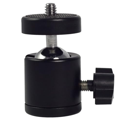 HIFFIN Swivel Mini Ball Head 1/4" Screw 360 Degree Aluminum Alloy Body Rotating Swivel Mini Tripod Ball Head with 1/4" Screw Thread Base Mount for Lighter DSLR Camera Camcorder - Image 5