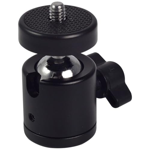 HIFFIN Swivel Mini Ball Head 1/4" Screw 360 Degree Aluminum Alloy Body Rotating Swivel Mini Tripod Ball Head with 1/4" Screw Thread Base Mount for Lighter DSLR Camera Camcorder - Image 4