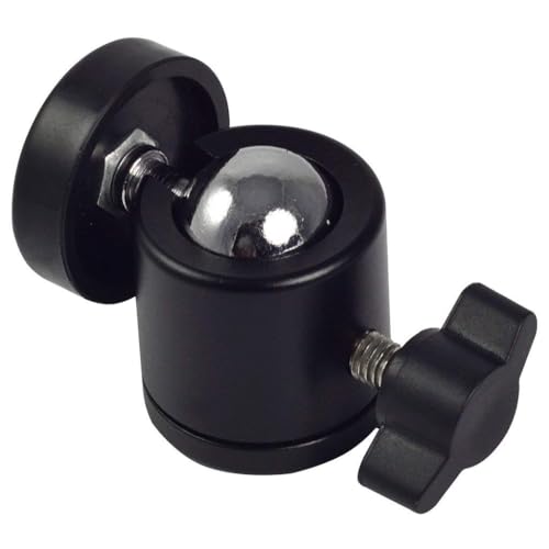 HIFFIN Swivel Mini Ball Head 1/4" Screw 360 Degree Aluminum Alloy Body Rotating Swivel Mini Tripod Ball Head with 1/4" Screw Thread Base Mount for Lighter DSLR Camera Camcorder - Image 3