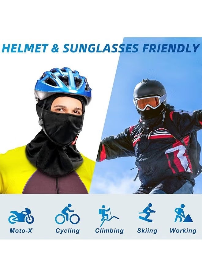 ATRJSZ 3Pcs Balaclava Face Mask, Adjustable Windproof Dustproof UV Protection Face Cover for Men Women Skiing Snowboarding Cycling Hiking, Black, Navy Blue, Grey - Image 3