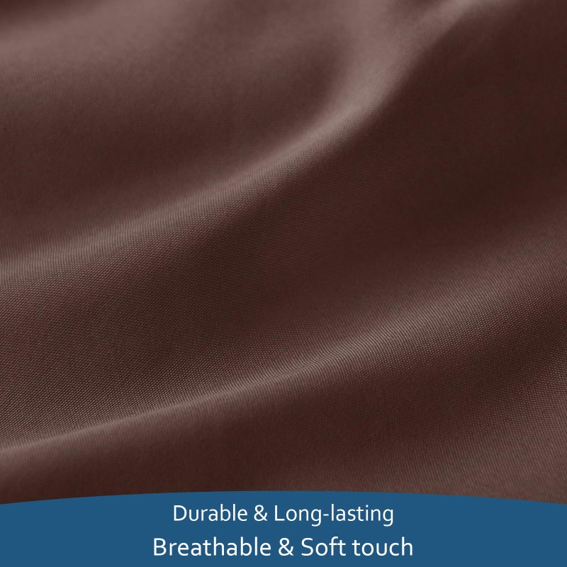 Moonsea Deep Pocket Full Sheet Set - Full Size Sheet Sets for Air Mattress - Breathable & Extra Soft Easy Fit 16in to 24in Mattress - 4 Piece Set - Brown Bed Sheets Set - Image 5