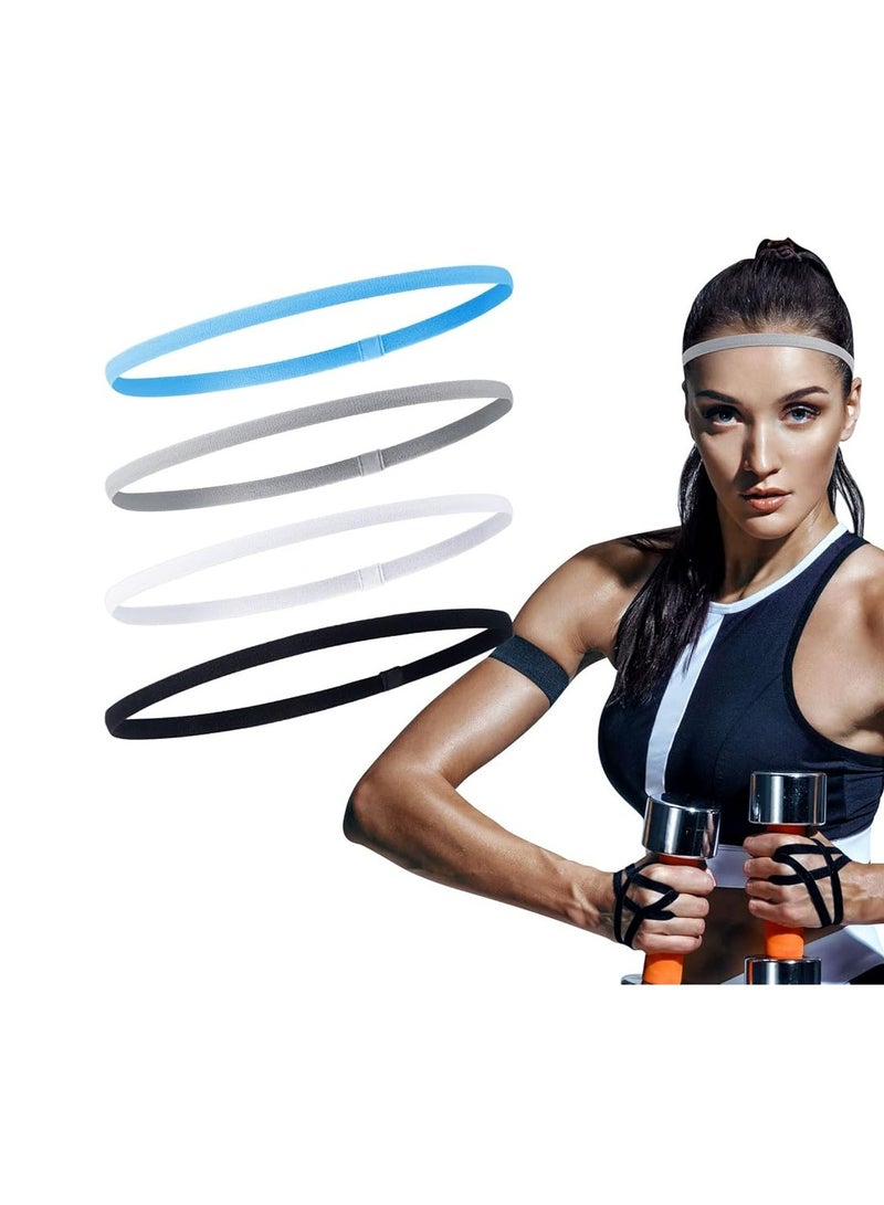 أوزيغالور عصابات رأس رياضية مرنة سميكة سميكة غير قابلة للانزلاق، قابلة للتمدد للنساء والرجال، للاستخدام في التمارين الرياضية والصالات الرياضية - Image 1