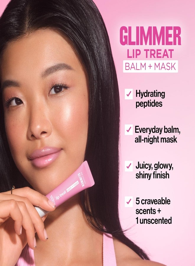 Revlon Glimmer Lip Treat Balm + Mask, Overnight Peptide Lip Treatment, Hydrating, 001 Scent Free, 0.4 fl oz - Image 5