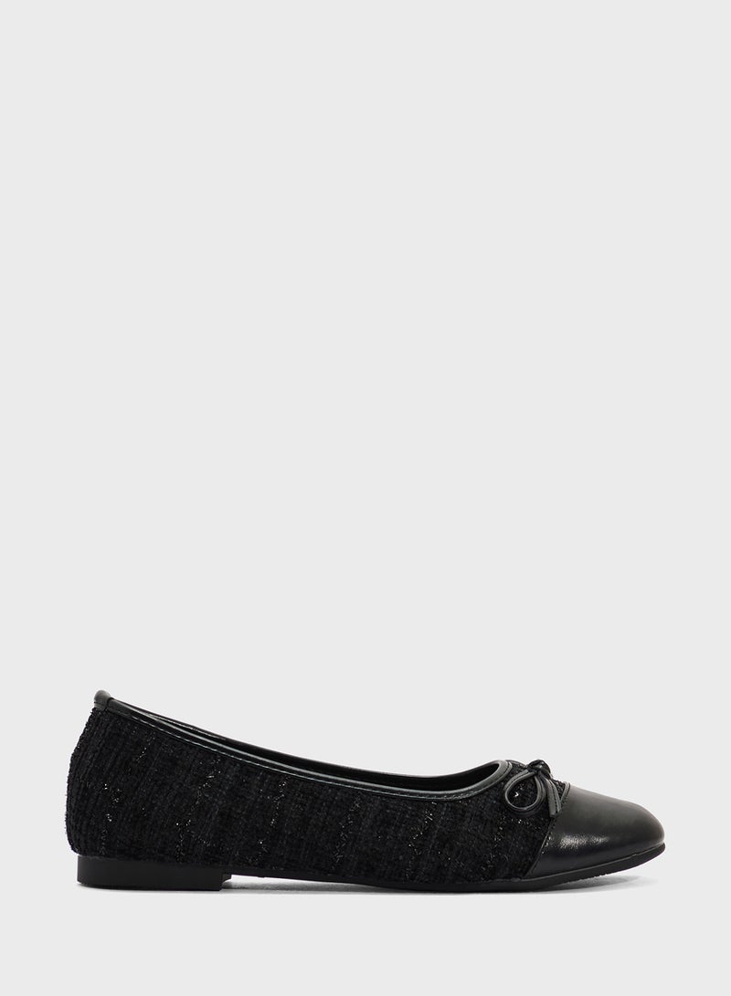 ELLA Womens Ballerina Flat With Bow  - Image 1