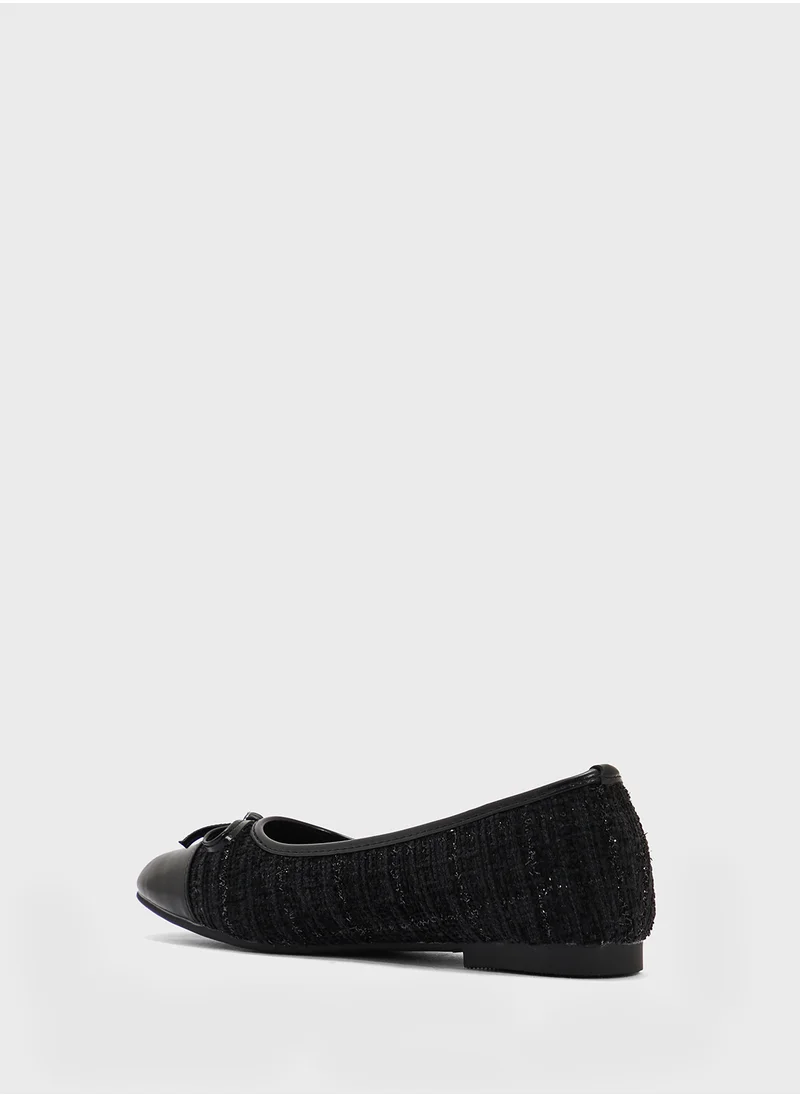 ELLA Womens Ballerina Flat With Bow