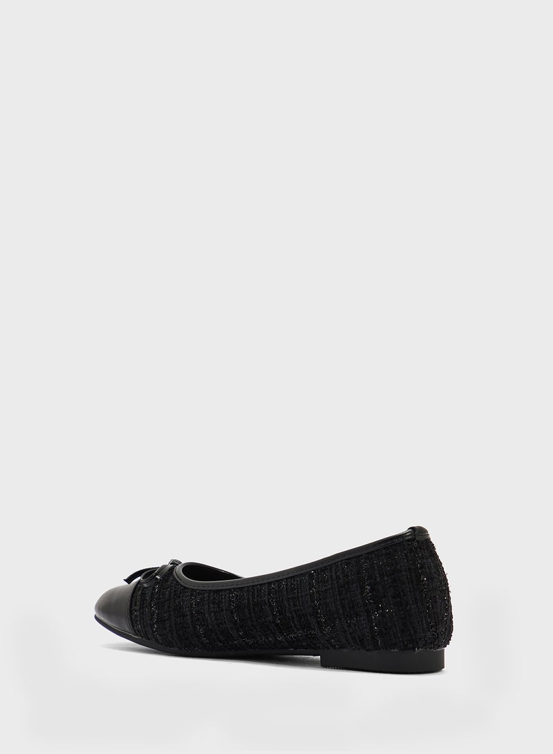 ELLA Womens Ballerina Flat With Bow  - Image 2