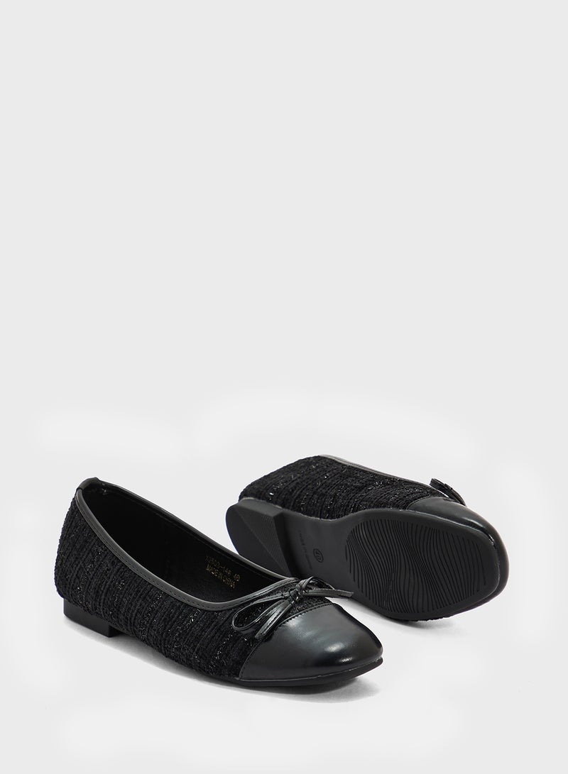 ELLA Womens Ballerina Flat With Bow  - Image 3