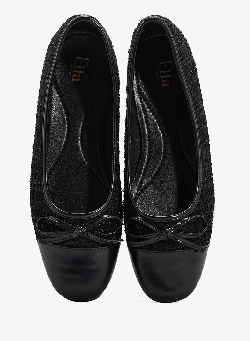 ELLA Womens Ballerina Flat With Bow - Image 4