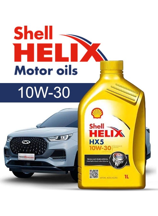 شل زيت محرك سيارة شيري،  تيجو 8 برو ماكس  2024 - 2020 - لزوجة 10w30 شل هيلكس 6 لتر، مع فلتر زيت المحرك - 2020 2021 2022 2023 2024