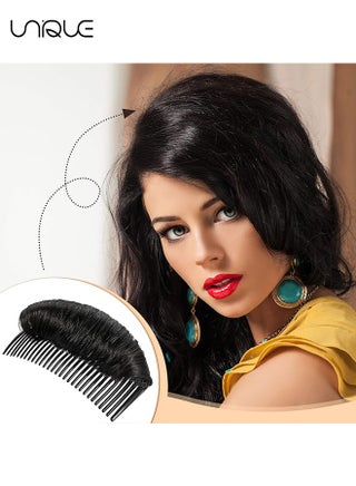 3 Pieces Hair Bun Invisible False Hair Clip, Hair Base Bump Fluffy Hair Pad Styling Insert Tool Volume Fluffy Princess Styling Increased Hair Pad for Women Girls (Black, Light Brown, Dark Brown) - view 4
