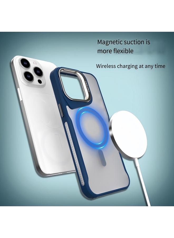 S-TOP Case For iPhone 16 Pro Metal Bracket MagSafe Magnetic Phone Case - Image 4