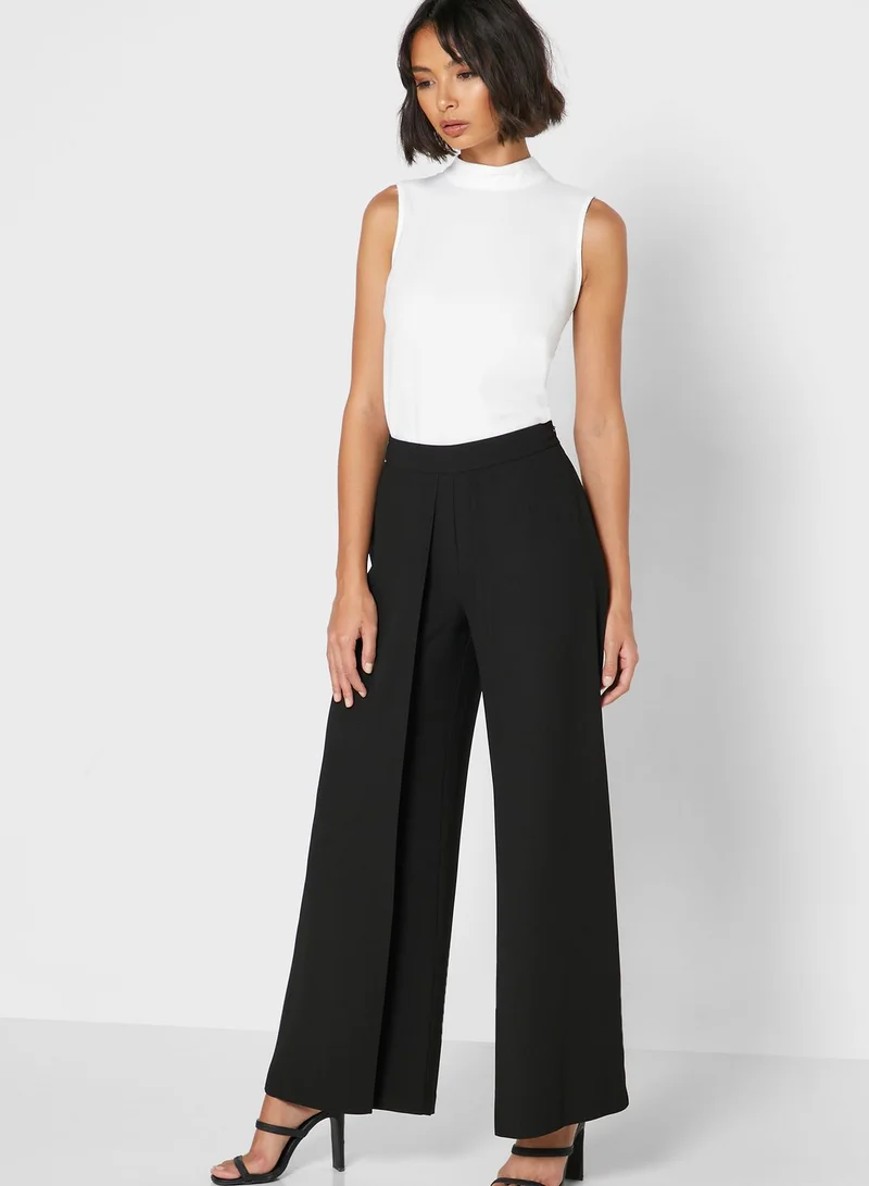 Wallis Petite Overlay Wide Leg Pants