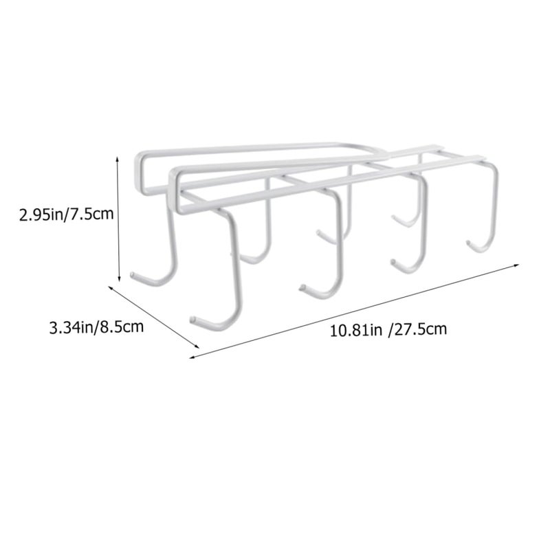 Kitchen Cabinet Cup Holder Rack 8 Hooks Waterproof Coffee Mug Drying Rack - Image 3