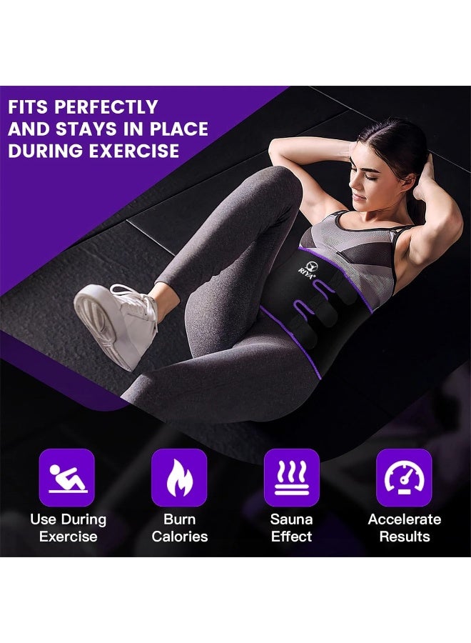 RIYA Waist Trimmer Sweat Waist Trainer Women Waist Sweat Belt Band Belly Stomach Wrap - Image 4