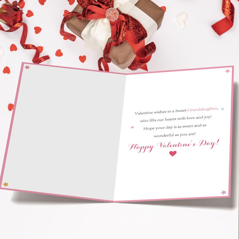 OJsensai Cute Cake Valentineâ€™s Day Card Gifts for Granddaughterï¼ŒSweet Valentines Day Gifts for Her Girl Kids from Grandma Grandpa Grandparents - Image 2