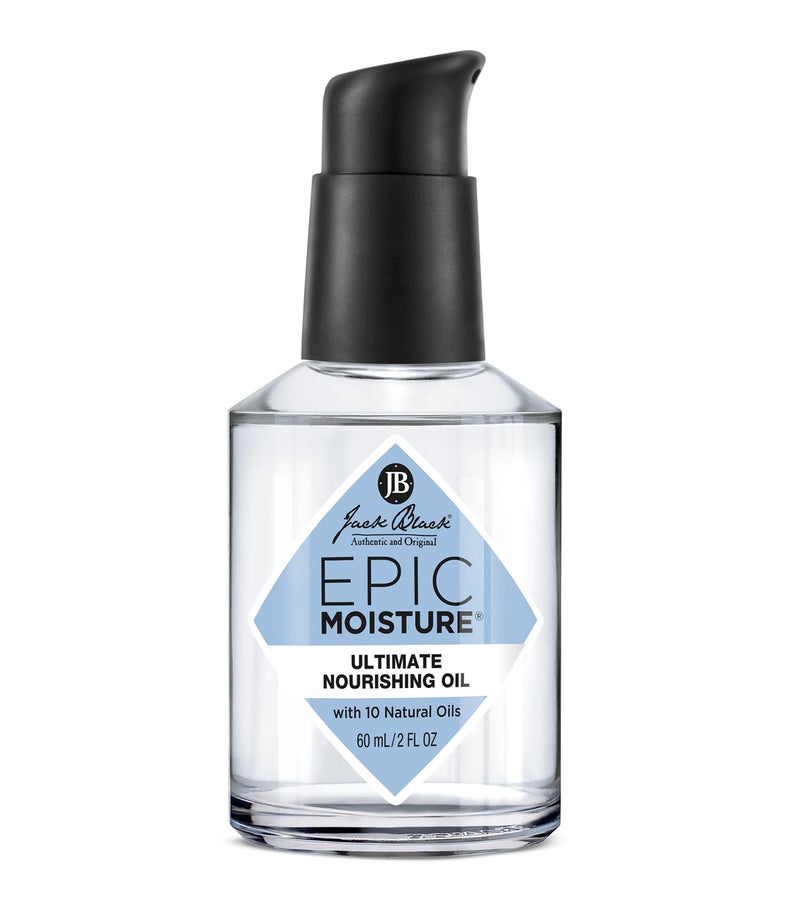 Jack Black Epic Moisture Ultimate MP10 Nourishing Oil, 2 Fl Oz â€“ Multi-Purpose Moisturizing Body Oil and Beard Oil with 10 Natural Oils for Face, Beard, Body, Hair, Elbows, Feet and Cuticles - Image 1