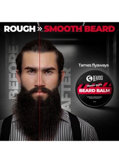 BEARDO Heavy Duty Beard Balm, 40G | Beard Nourishment & Styling Balm For Smooth & Shiny Beard | Reduce Beardruff Prevent Dryness, Itchiness & Flakiness  - Image 3
