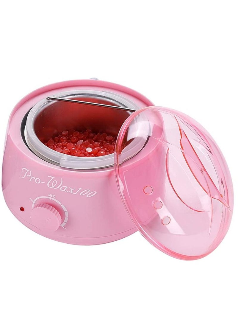 Pro Wax 100 طقم إزالة الشعر الكهربائي المحمول للوجه والجسم للواكس في السبا أو الواكس الذاتي في المنزل للفتيات والنساء والرجال باللون الوردي - Image 3