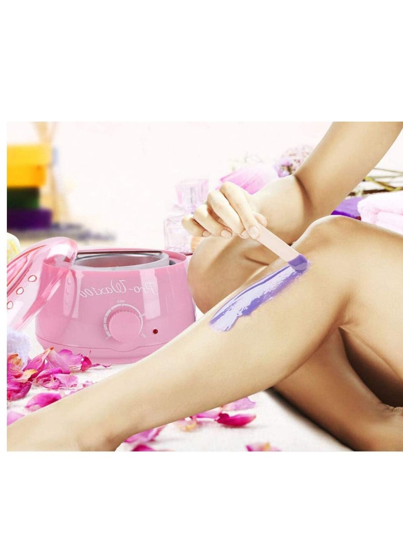 Pro Wax 100 طقم إزالة الشعر الكهربائي المحمول للوجه والجسم للواكس في السبا أو الواكس الذاتي في المنزل للفتيات والنساء والرجال باللون الوردي - Image 5
