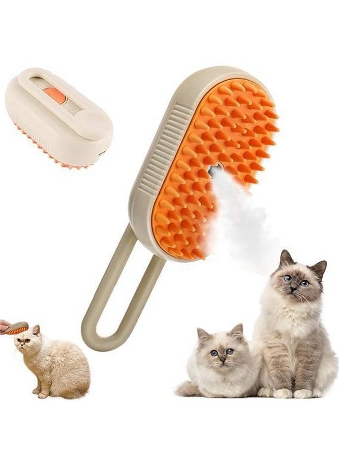 AVNISH Pet Steam Brush for Dog Cat 3 in 1 Pet Hair Removal Comb for Dogs Silicone Massage Comb For Shedding Multifunctional Water Brush Spa for Dogs USB Rechargeable Steamy Handle Cat Brush for Pet - Image 2
