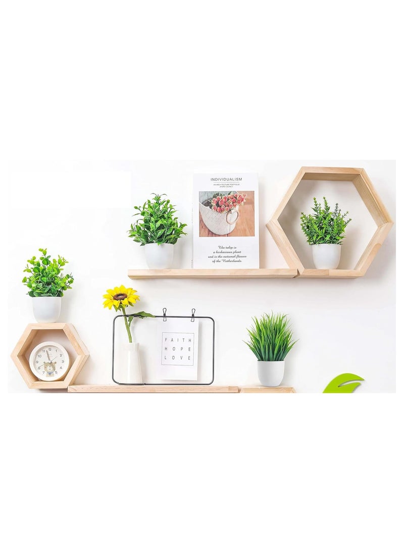 Generic 4 Packs Fake Plants Small Artificial Faux Plants Indoor for Home Office Farmhouse Bathroom Decor  - Image 4