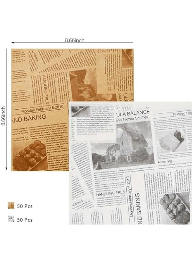 Beauenty Parchment Paper Sheets 100 Sheets Wax Paper for Baking Sandwiches Wrapping Paper, Greaseproof Non-Stick Packaging Paper for Picnic, Party - Image 2