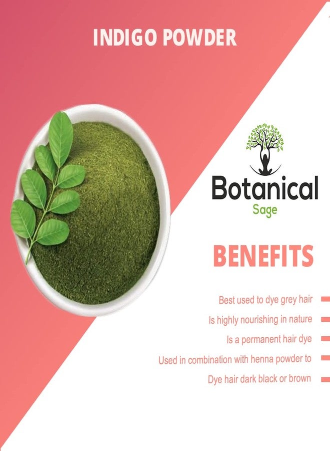 Botanical Sage مسحوق المريمية النباتية - النيلة للشعر الأسود 100 غرام | إنديجوفيرا تينكتوريا | لتلوين الشعر | مختارة | نظيفة للغاية - Image 4