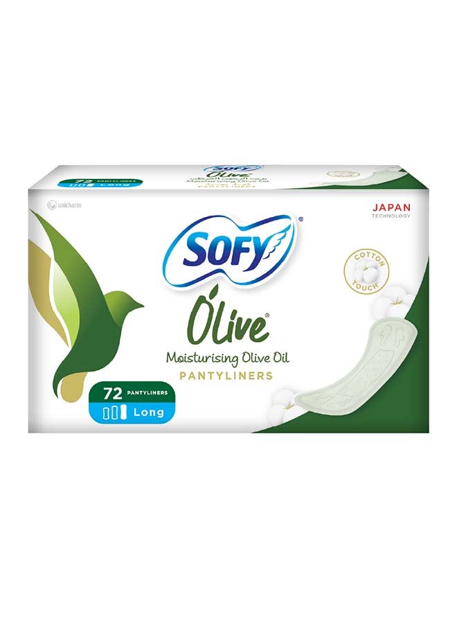 SOFY Olive Daily Panty Liner, Long 190 mm, Pack of 72 Panty Liners - Image 1