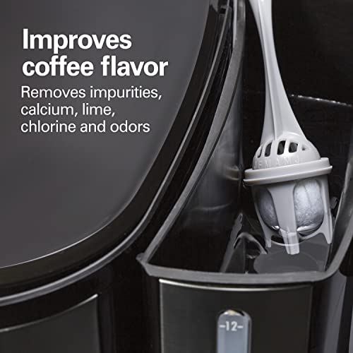 Hamilton Beach Coffeemaker Water Filter Replacement Pods and Handle, Charcoal, 2-Pack - Image 2