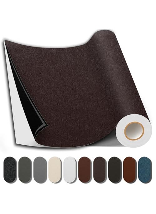 Shagoom Shagoom Leather Repair Patch 17X79 Inch Repair Patch Self Adhesive Waterproof DIY Large Vinyl Patches for Couches Furniture Kitchen Cabinets Wall Dark Brown 17X79 Inch 