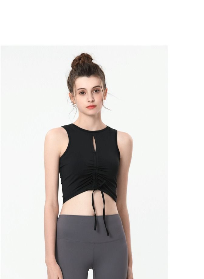 Loquat Yoga Sports Running Fitness Vest Black 