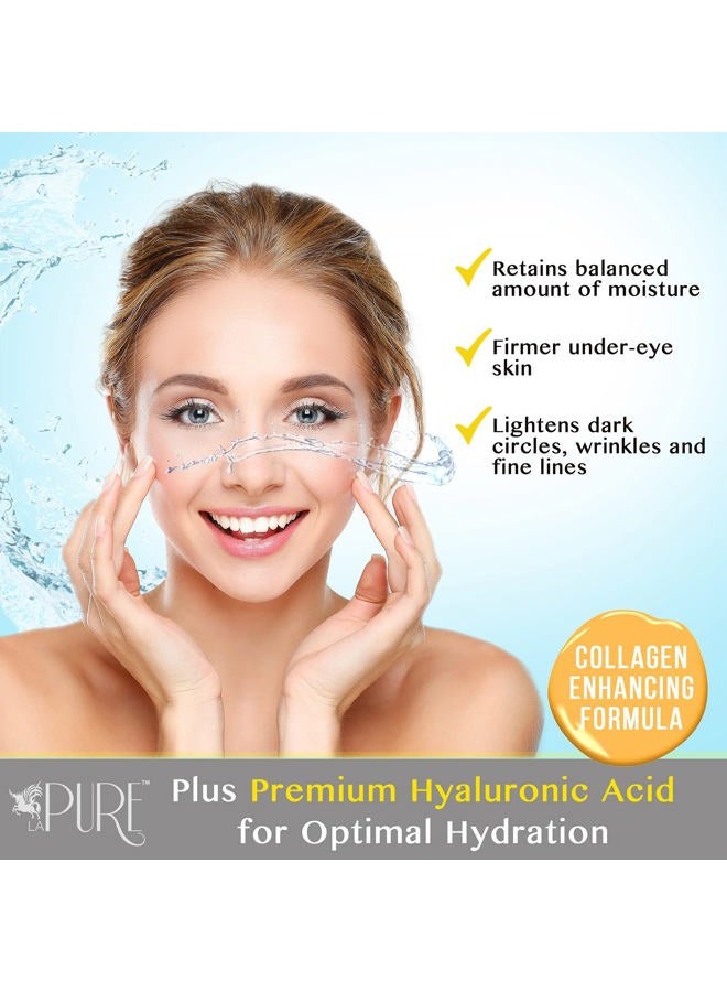 LA PURE 24K Gold Eye Treatment Masks - Under Eye Patches, Under Eye Bags Treatment, Eye Mask for Puffy Eyes, Anti-Wrinkle, Dark Circles, Gel Pads 15 Pairs - Image 2