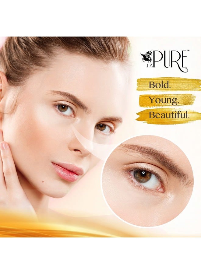 LA PURE 24K Gold Eye Treatment Masks - Under Eye Patches, Under Eye Bags Treatment, Eye Mask for Puffy Eyes, Anti-Wrinkle, Dark Circles, Gel Pads 15 Pairs - Image 3
