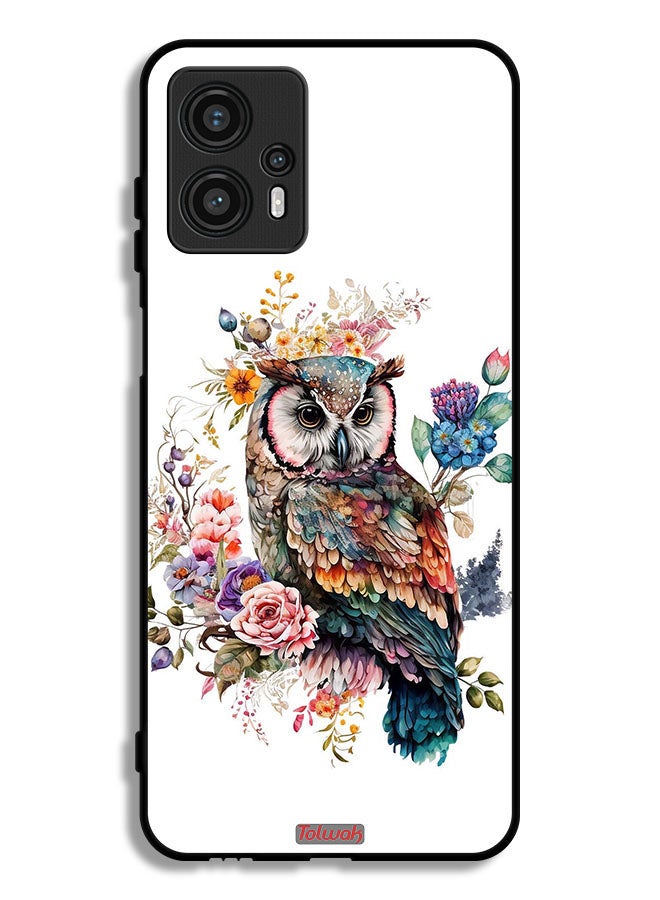 Tolwak Motorola Moto G13 Protective Case Cover Owl Abstract Art - Image 1