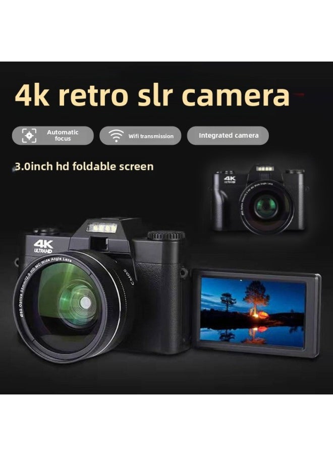 Generic 4K HD 48 Million Retro SLR Digital Camera Filter Wide Angle Micro Single Student Entry Camera-Body Color:R10-Powder-Simple Standard  - Image 2