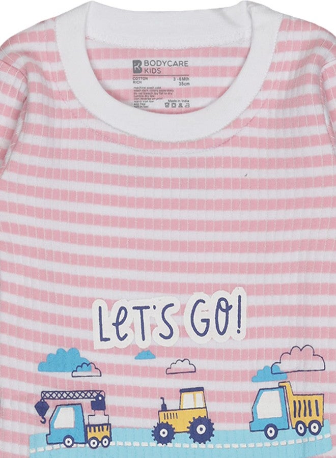 BODYCARE Unisex Baby Thermal Top & Bottom Set (New Born to 18 Months) (1, Light Pink, 3-6M) - Image 3