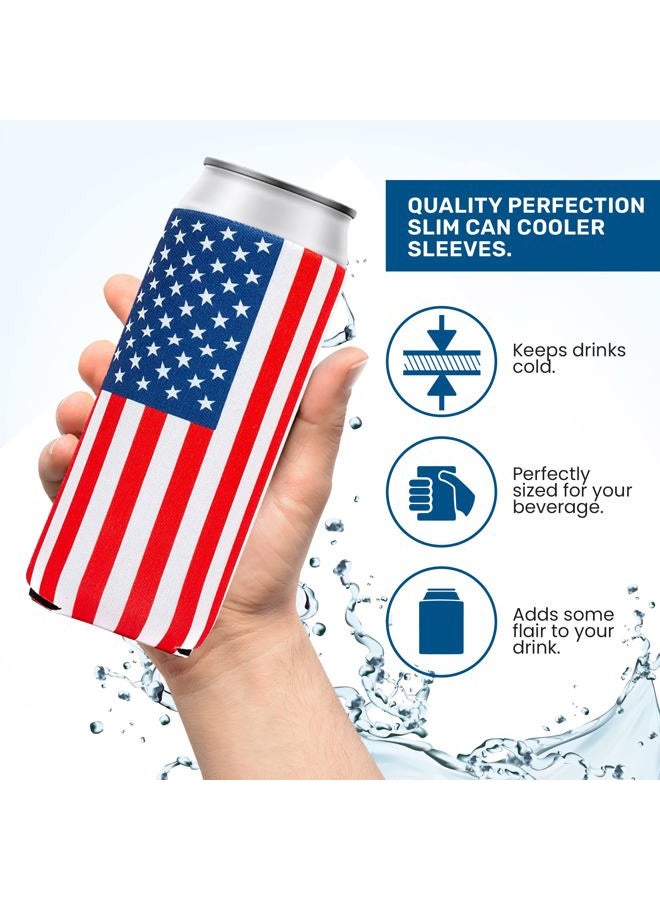 QualityPerfection Slim Can Cooler Sleeves (6 Pack) Insulated, Beer/Energy Drink Neoprene 4mm Thickness Thermocoolers for 12 oz Tall Skinny Beverage - Pattern Design, Ready for Printing (Camo Forest) - Image 4
