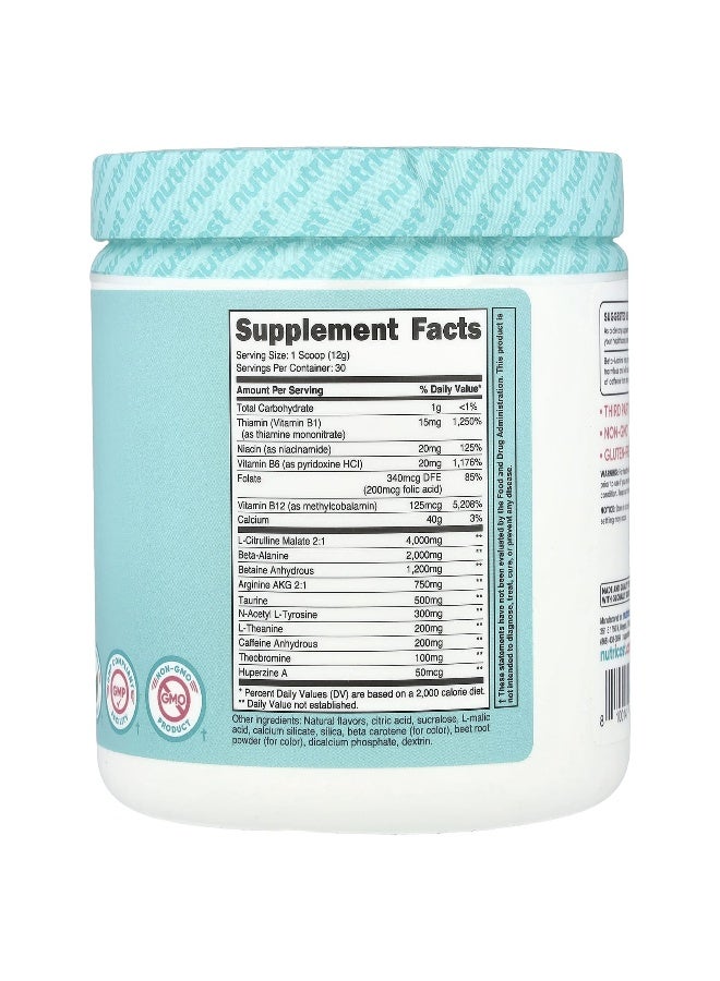 Nutricost Nutricost, Women, Pre-Workout Complex With Vitamin B12 & Folate, Peach Mango, 12.4 oz (348 g)  - Image 2