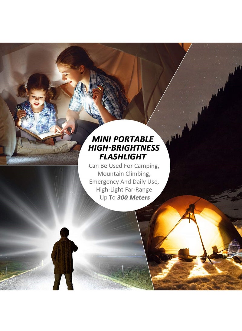 Y&D - 4 Pack USB Rechargeable Flashlight with 3 Modes, Bright LED Handheld COB Side Lights, Portable Flashlights for Camping, Hiking, Emergency, and Daily Use - Image 1