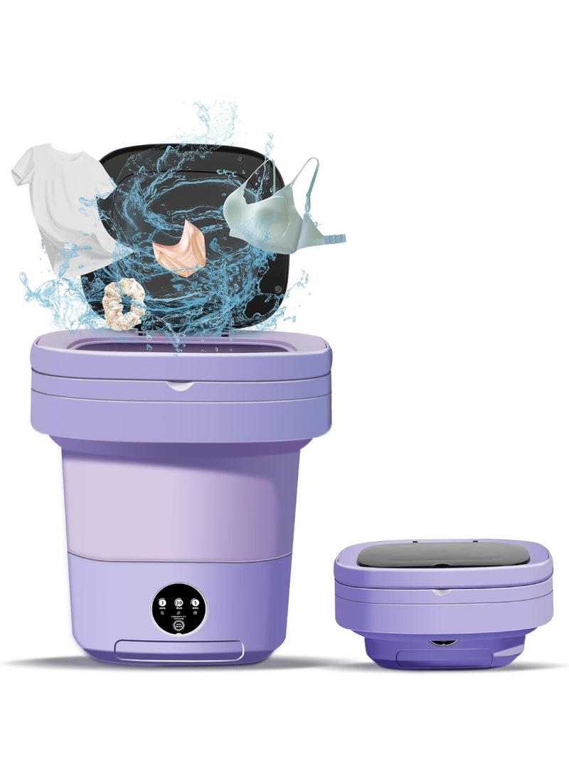 كيمايا غسالة محمولة، غسالة صغيرة، مدمجة، ذات سعة عالية مع 3 أوضاع تنظيف عميق للملابس الداخلية، ملابس الأطفال، أو الأغراض الصغيرة، غسالة قابلة للطي للشقق والسفر - Image 1